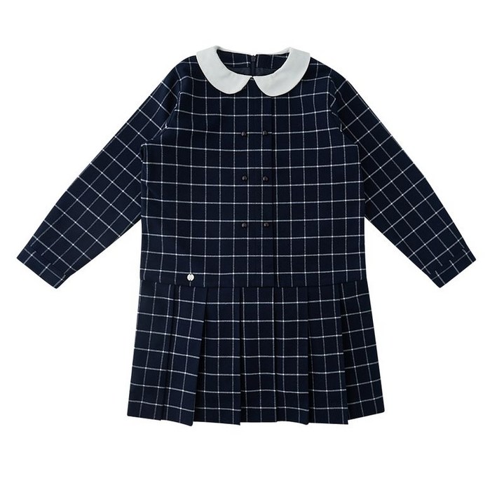 블루독 더블버튼체크원피스 NY 23C1540050