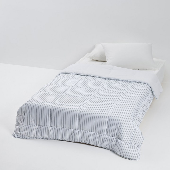 [JAJU/자주] 스트라이프 피치스킨 차렵이불_SS_틸블루