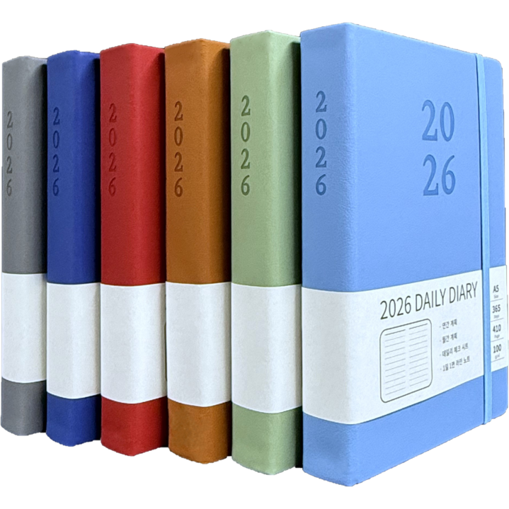 후니홈 2026 데일리 다이어리 A5 1일1면 날짜형 업무용, 라이트그린