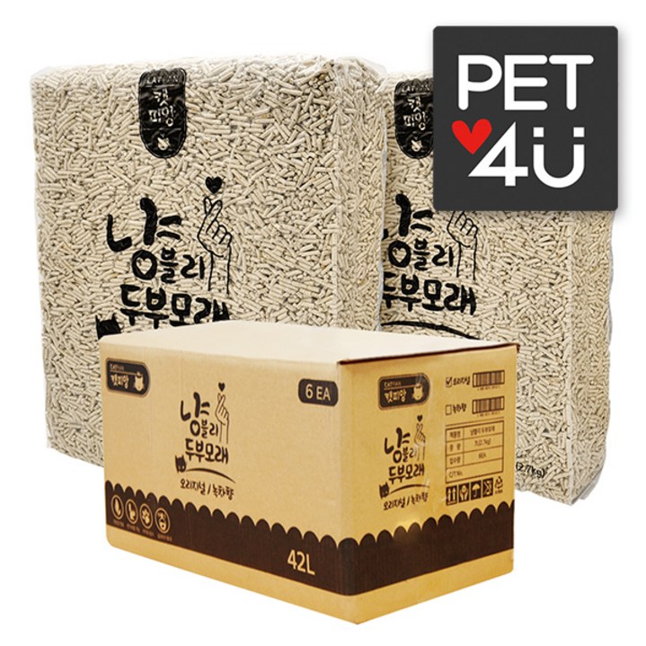캣피앙 냥블리 고양이 두부모래 무향 2.7kg(7L) x 6개, 6개, 무향