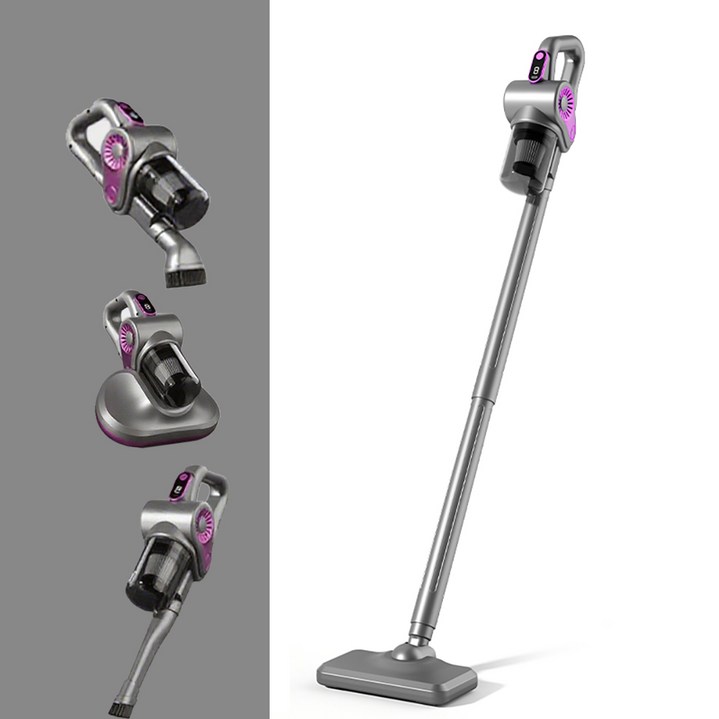 최신형YONO 4in1 다기능 무선 청소기 핸디형 진공청소기 가정용 차량용 소형 청소기, 그레이