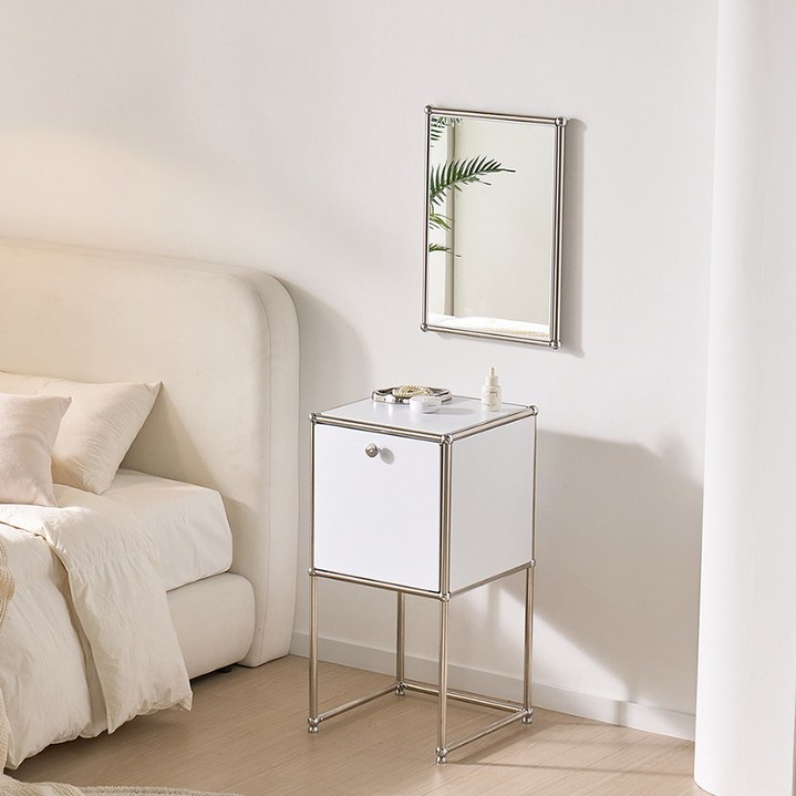 파스코 모듈 400미니화장대 YJ-P875 미드센츄리 인테리어 협탁 겸용 미니수납장, YJ-P875화이트