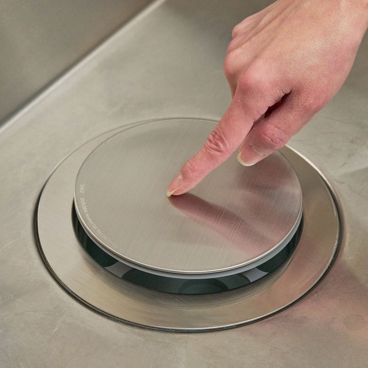 싱크대 배수구 커버 싱크대 하수구 냄새 차단 팝업 덮개 대구경, 싱크대팝업 대구경 스테인리스, 2개