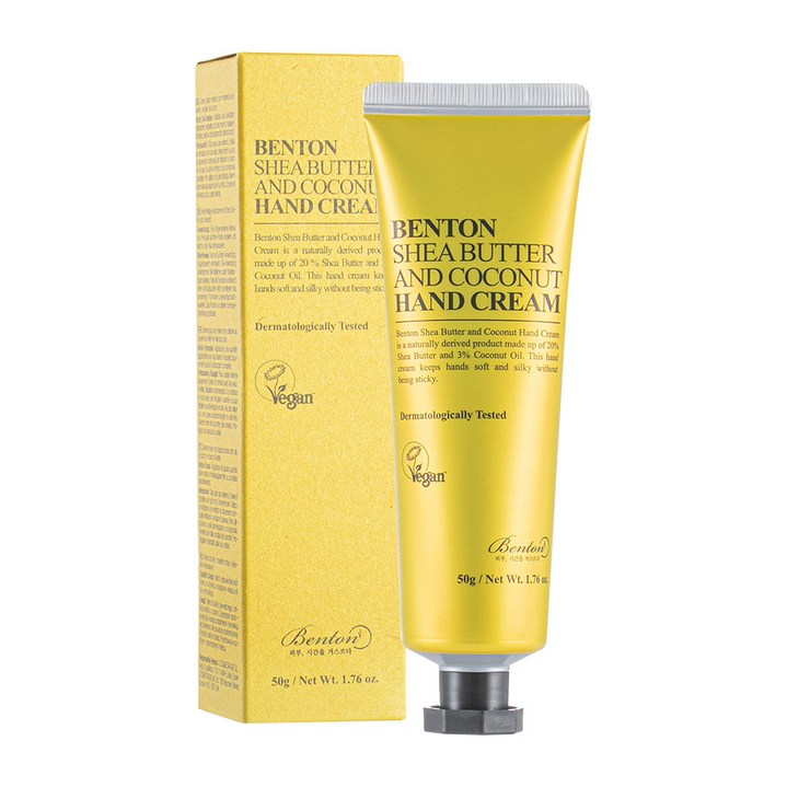 [벤튼] 시어버터 앤 코코넛 고보습 비건 핸드크림, 50g, 1개