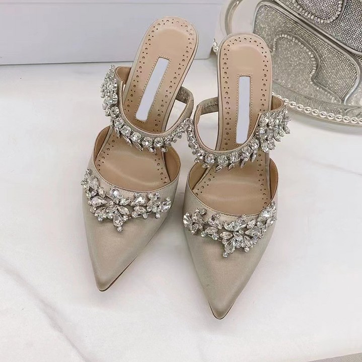 웨딩구두 결혼식 구두 더글로리 펌프스힐 웨딩힐 새틴 큐빅