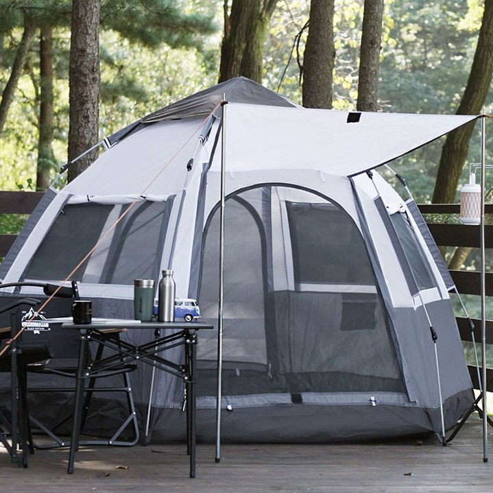 어반캠퍼 육각텐트 헥사곤 5 원터치 텐트 팝업 이너 텐트 캠핑 캐노피, 알파인화이트