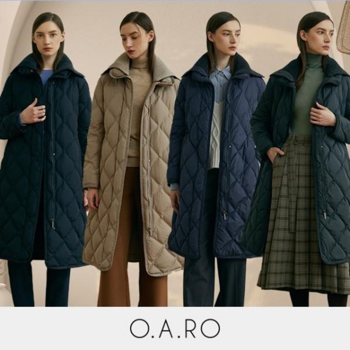 오아로 니트카라 더블퀼팅구스다운 1종