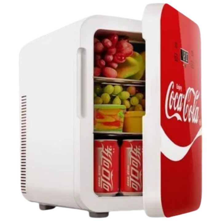 COUWIN 코카콜라 냉장고 소형 사무실 1인 작은 레트로 미니 예쁜 음료수 냉장고