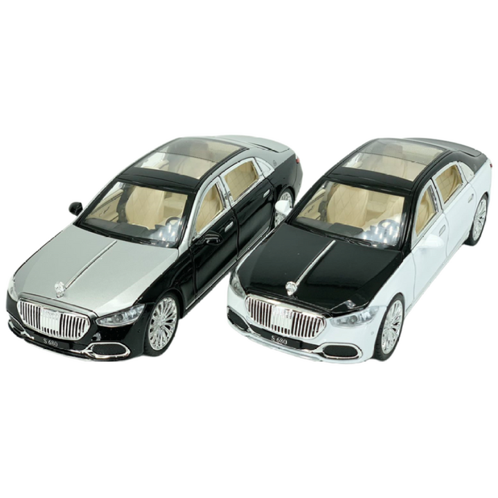 1:22 벤츠 마이바흐 bentz 다이캐스트 모형 다이케스트 GTR GTS AMG 완구 미니어쳐 피규어 자동차 장난감, 블랙&화이트, 1개