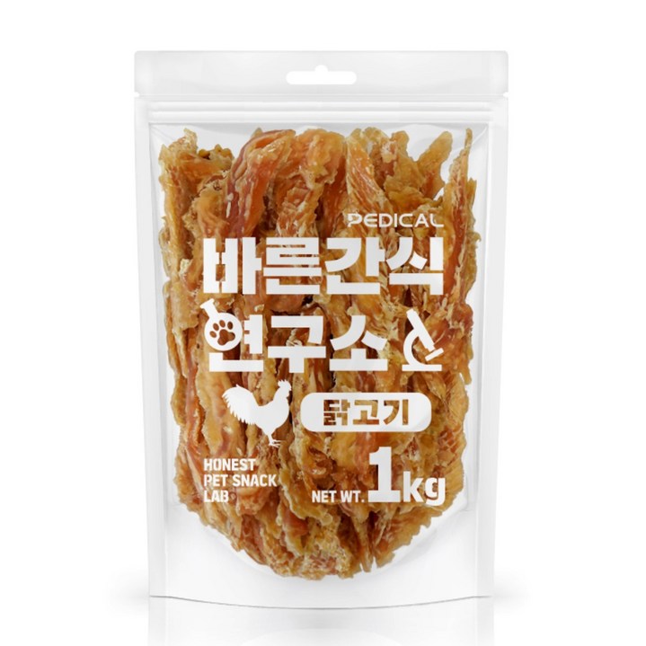 바른간식연구소 닭가슴살 1kg 강아지 대용량간식, 3개, 닭가슴살
