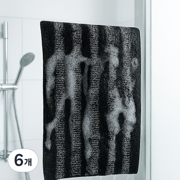 지니밸리 샤워타올 등 때밀이 때타올, 6개, 1개입