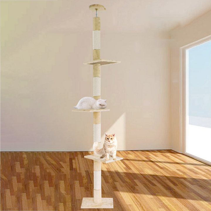 가르르캣타워 딩동펫 고양이 썬탑 캣폴 극세사형, 혼합색상, 1개
