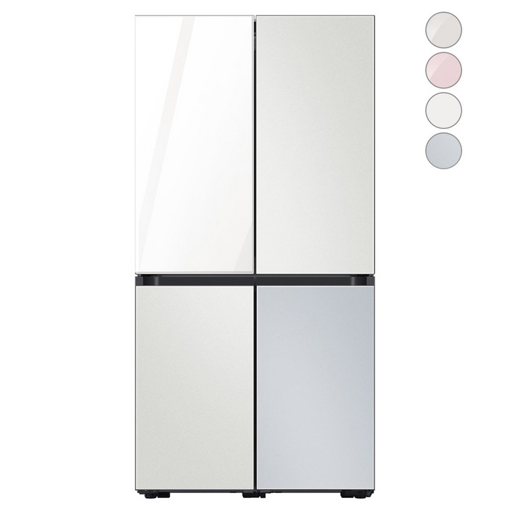 삼성비스코프냉장고 [색상선택형] 삼성전자 비스포크 프리스탠딩 4도어 냉장고 RF85A9881AP 825L 방문설치