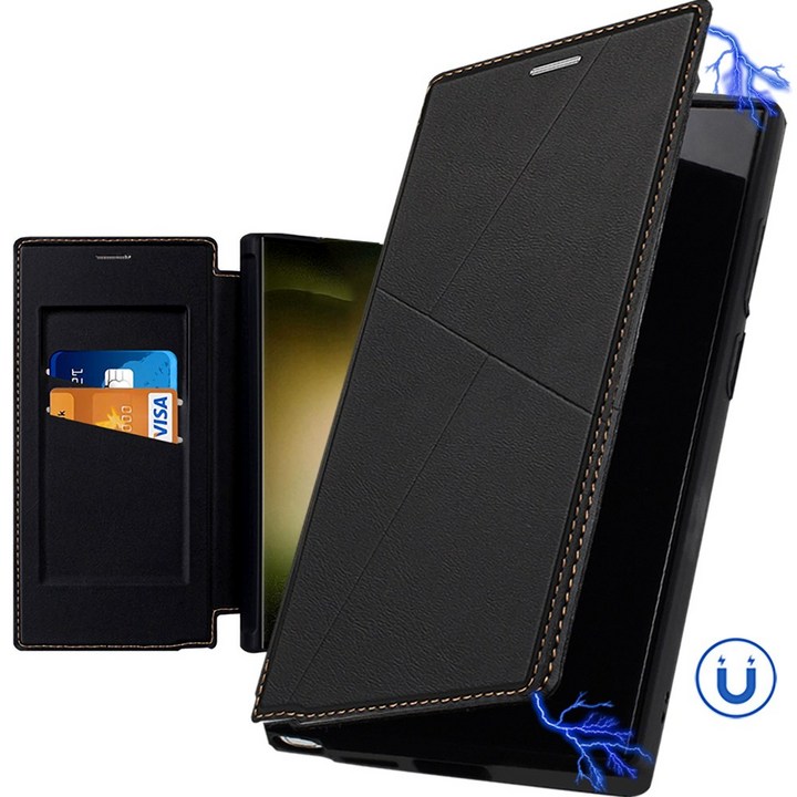 갤럭시 S25 울트라 s24ultra 마그네틱 PU가죽 레더카드 지갑 케이스