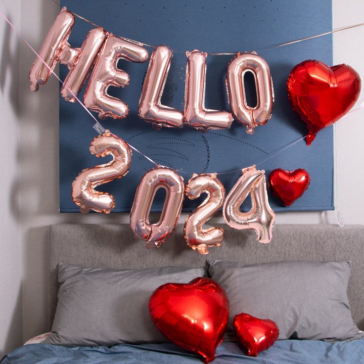 연말 파티 풍선 hello 2023 goodbye 2022 헬로 굿바이 풍선 장식 데코 신년 새해 송년회 꾸미기 숫자 용품 세트