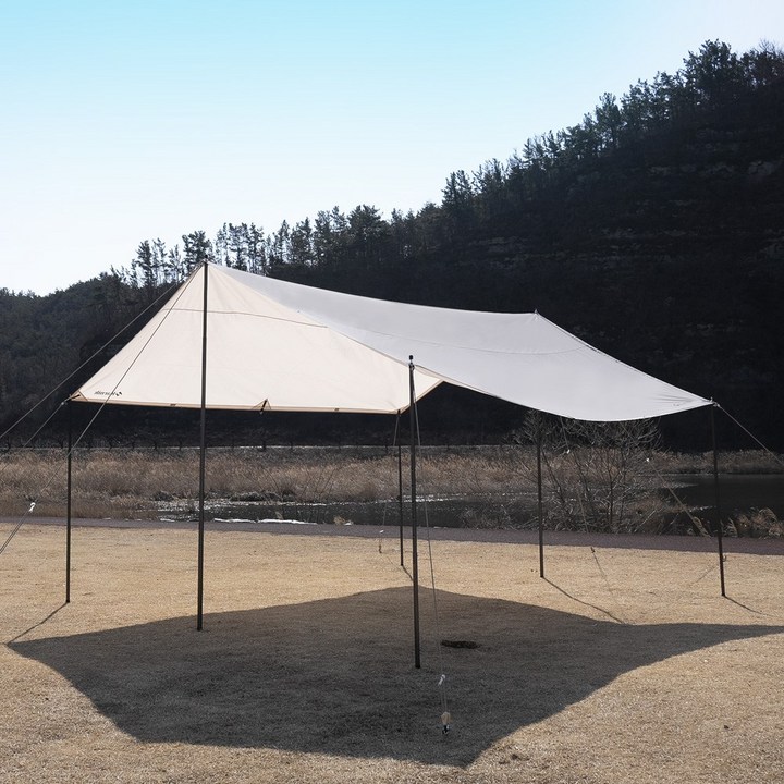 카르닉 치즈쉐이드 렉타 타프 대형 그늘막, 아이보리 L(5.5m)