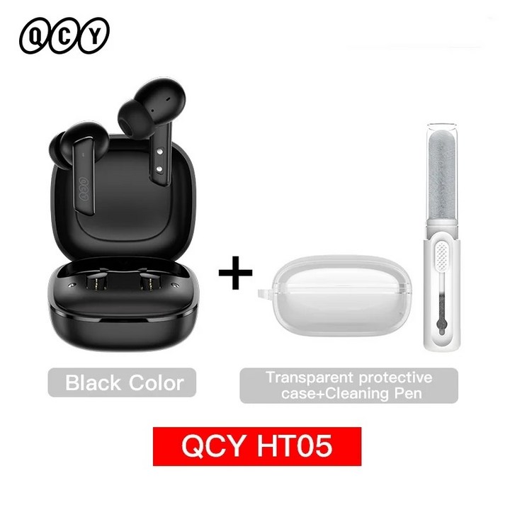 가성비무선이어폰,블루투스이어폰QCY 더 뉴 QCY HT05 ANC 무선 TWS 블루투스 5.2 이어폰 40dB 액티브 노이즈 캔슬링 6 마이크 ENC HD 통화 이어플러그 이어폰추