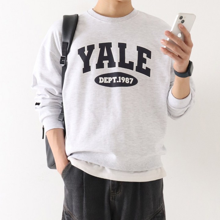 기모선택 와이엘 프린팅 오버핏 맨투맨 ZZBMT028