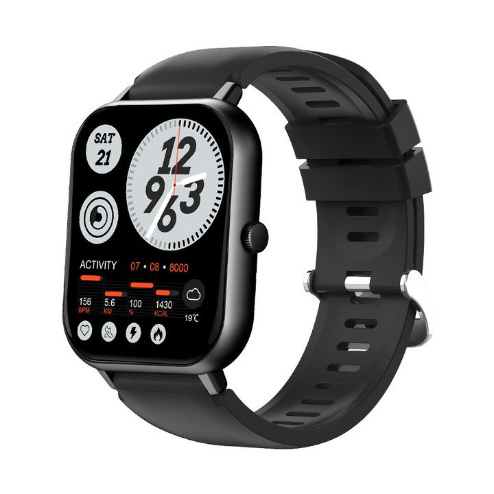 PEJE 운동 걸음 수 건강 관리 블루투스 통화 스마트워치 한국판 ZW01 ZL54CJ, 검정색, 4.6cm, GPS + 블루투스