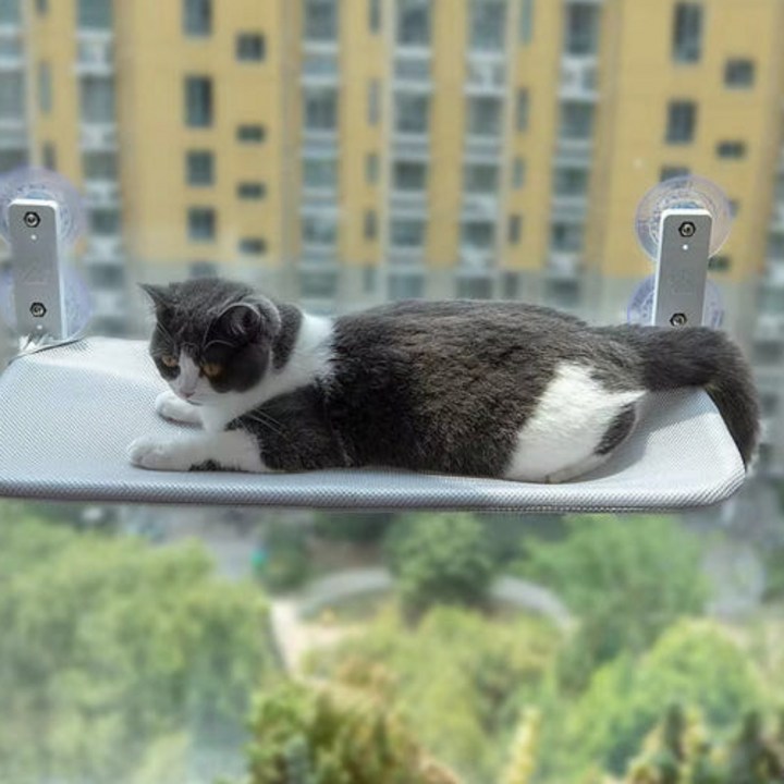 고양이 창문 해먹 부착형 접이식 해먹 윈도우 침대