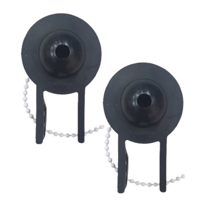본라이프 양변기 PVC 마개 양변기고무마개 통고무마개, 검정, 2개