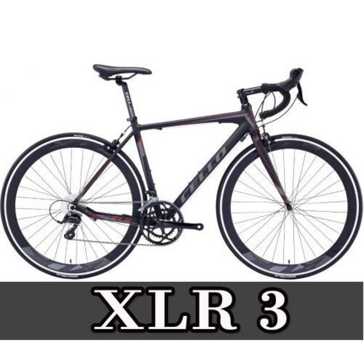 첼로 XLR3 로드 사이클 시마노 소라18단 카본 포크 로드 자전거, 블랙실버