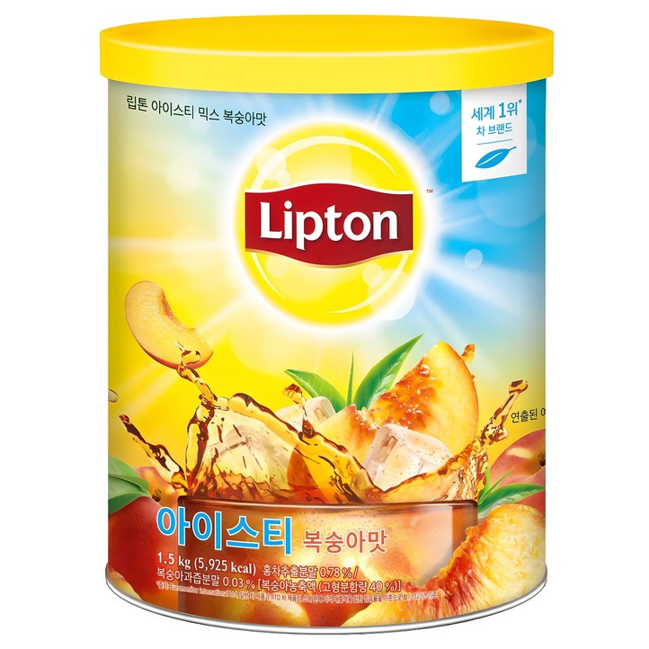 립톤 아이스티 믹스 복숭아맛, 1.5kg, 1개