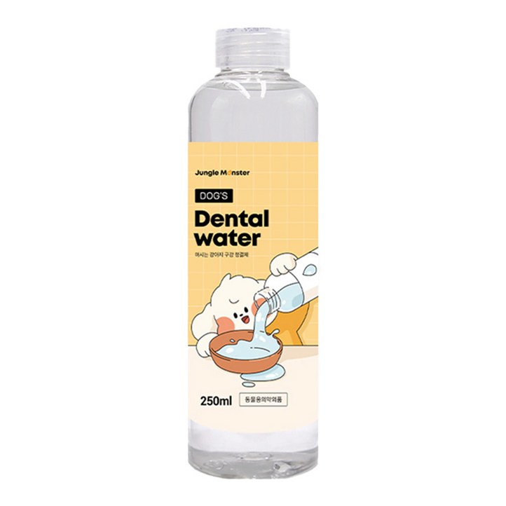 정글몬스터 독 덴탈워터 마시는 구강 청결제, 250ml, 1개 정글몬스터 독 덴탈워터 마시는 구강 청결제, 250ml, 1개