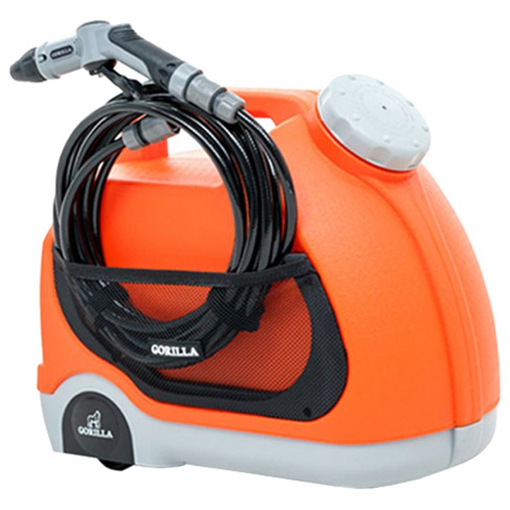 고릴라 휴대용 캠핑 샤워기 15L 세트, 주황색, 1세트