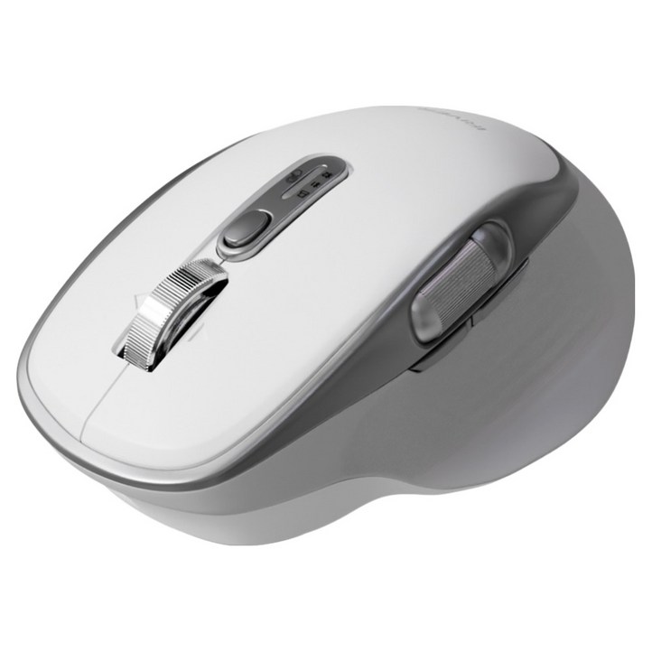 아이리버 항균처리 스마트스크롤 무한휠 멀티페어링 블루투스 무소음 세미 버티컬 무선 마우스 GT300, 화이트, GT300