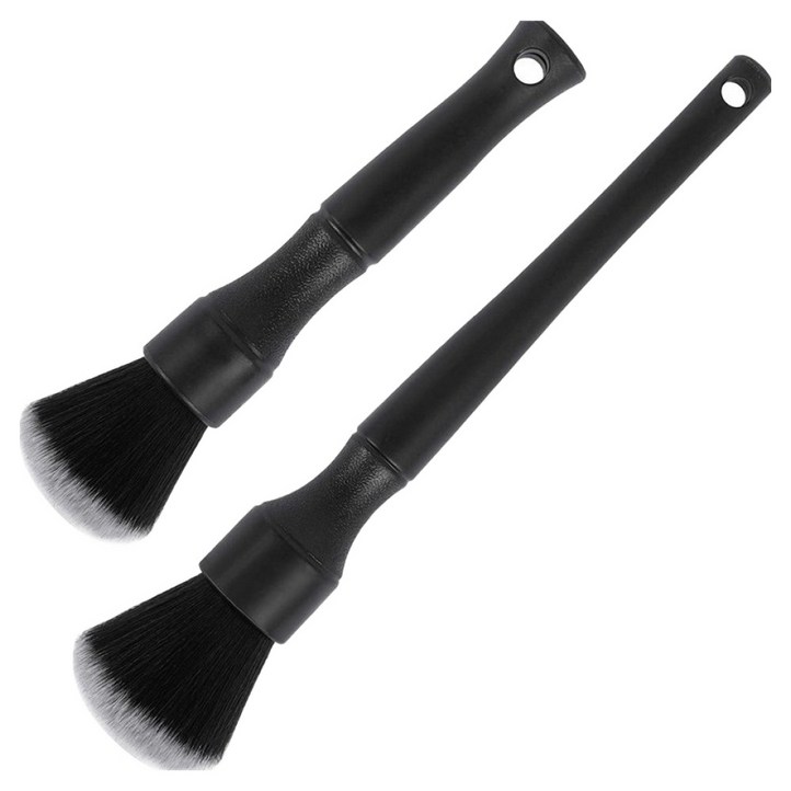 카로닉 차량용 세차 실내 휠 디테일링 고급형 브러쉬 2종 세트, 1세트