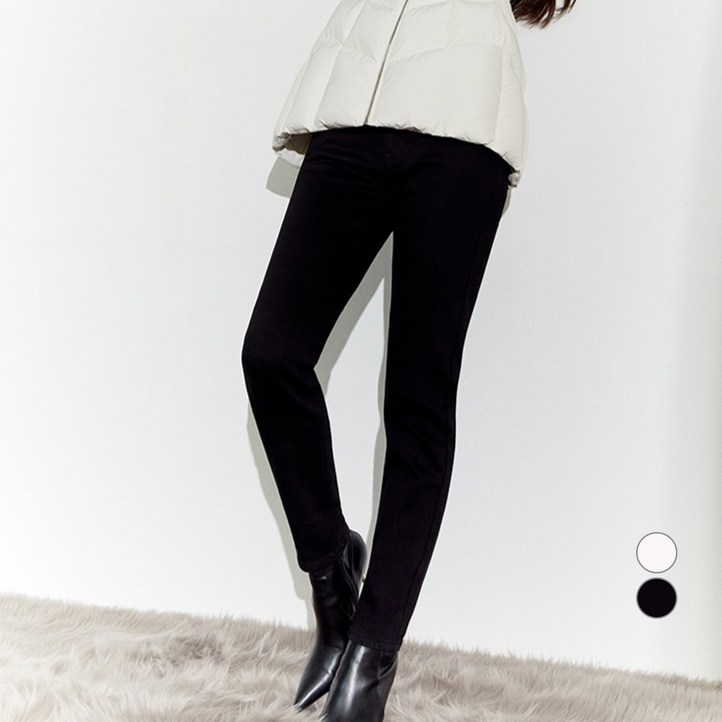 게스 여성용 기모 베이직 슬림 스키니 청바지 YO4D0193