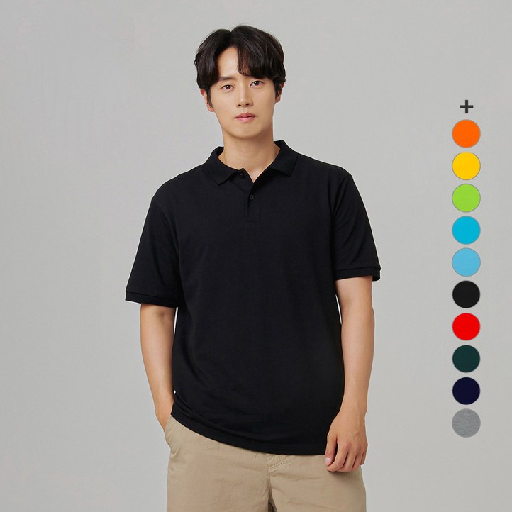 유니렉스 남녀공용 티센스 컬러풀 카라 반팔 티셔츠