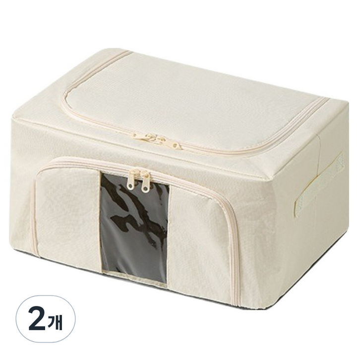 로이홈 투명창 접이식 2도어 오픈 의류 수납 보관 가방
