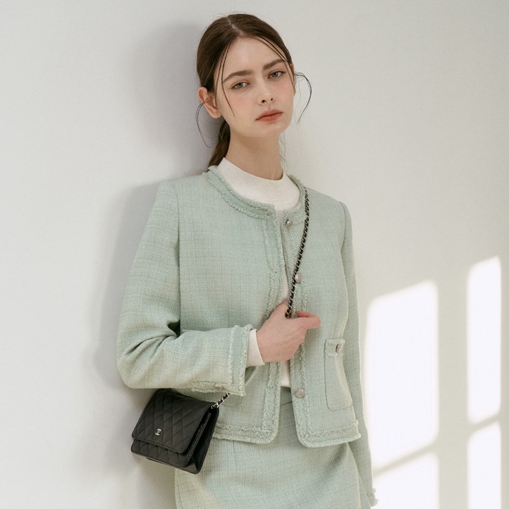 210에디트 여성용 트위드 자켓 ZF1JK510