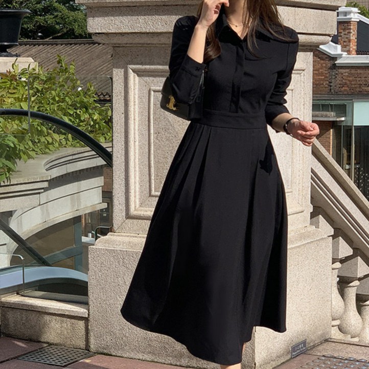 어나더트위 헤이본 카라 셔츠 원피스 top0588