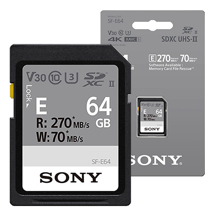 소니정품 SFE64 SDXC UHSII U3 V30 SD메모리 공식대리점