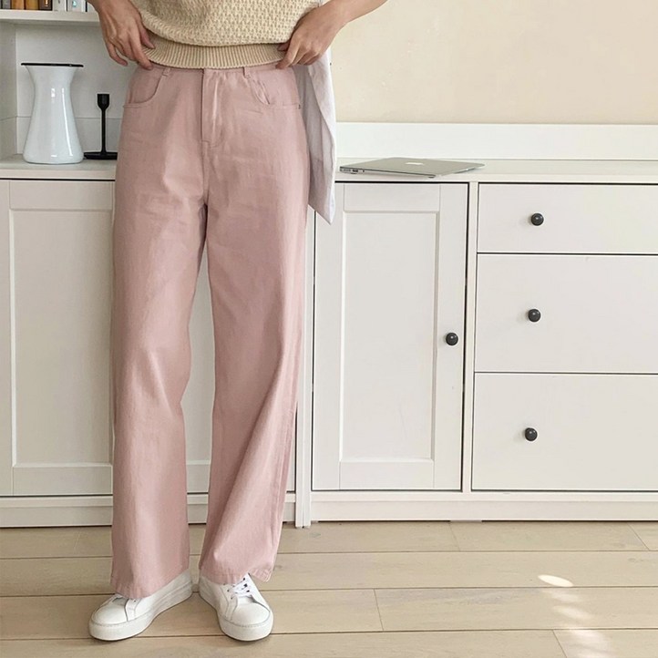 [#롱/숏버젼#S~XL]여성 베이직 롱 와이드 팬츠 빅사이즈 면팬츠