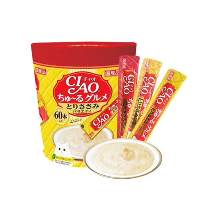 이나바 챠오츄르 짜먹는 고양이 간식, 닭가슴살, 840g, 1개