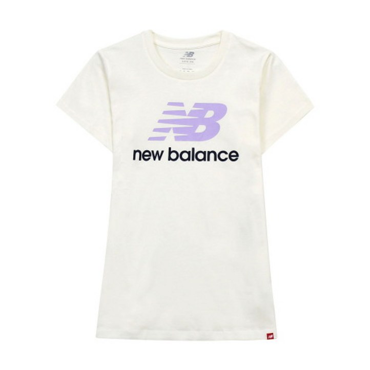 뉴발란스 NB 에센셜 스택드로고 반팔티 여자 티셔츠 면티 WT91546MLT