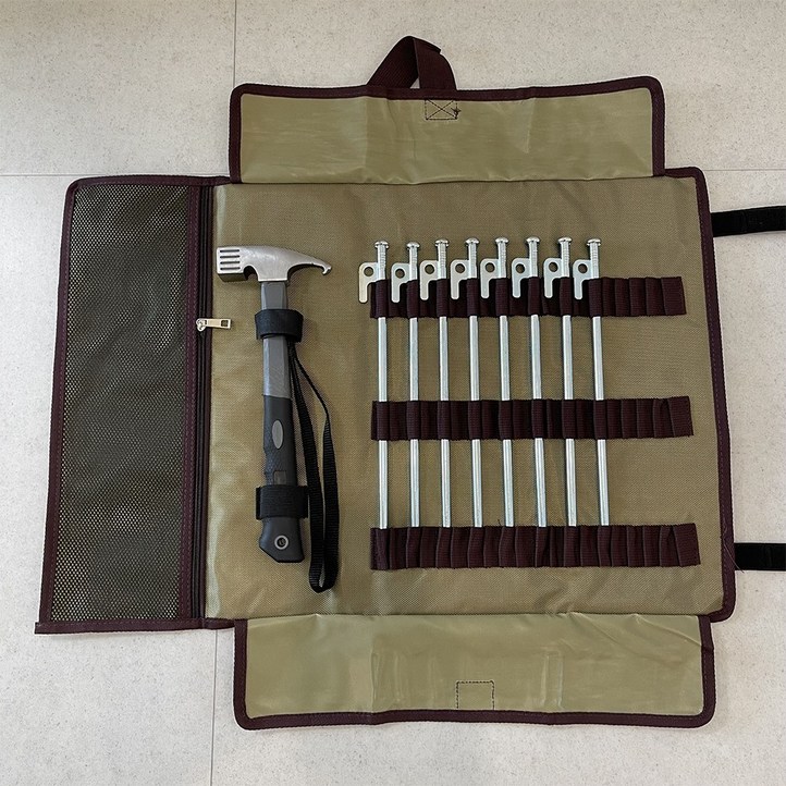 캠핑 고강도단조팩30cm 8개 해머 망치  수납가방 세트, 1개