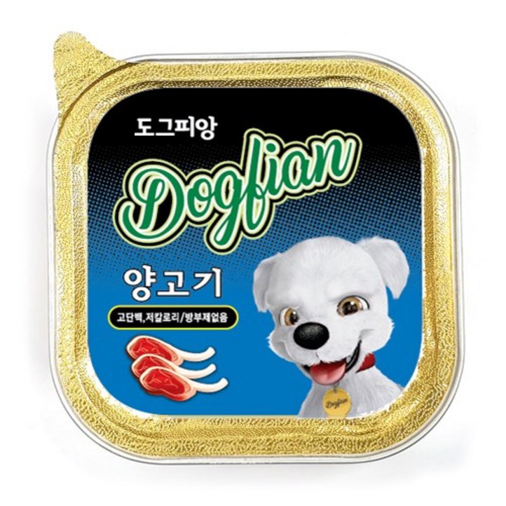 도그피앙 시저 반려견 사각캔, 강아지 간식 주식 캔 100g, 2박스, 24개, 도그피앙 양고기 100g, 100g