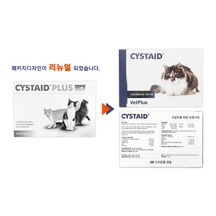 벳플러스 시스테이드 고양이용 30캡슐 VetPlus CYSTAID