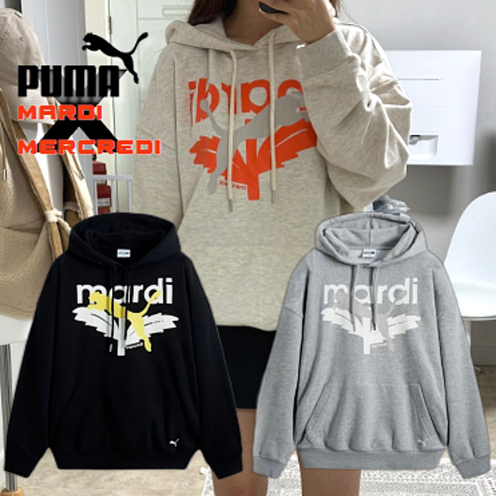 푸마 X 마르디 메크르디 콜라보 후드티 여성 후드 티셔츠 데일리 후디 푸마 X 마르디 메크르디 콜라보 후드티 여성 후드 티셔츠 데일리 후디