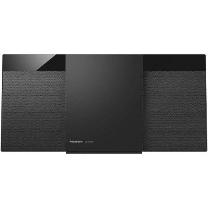 Panasonic SCHC300EGK, 마이크로 시스템홈 오디오 시스템, 디스크 1개, 20W, 단방향, FM 라디오, 블루투스, 우아하고 슬림한 디자인, 하이파이 선명하고