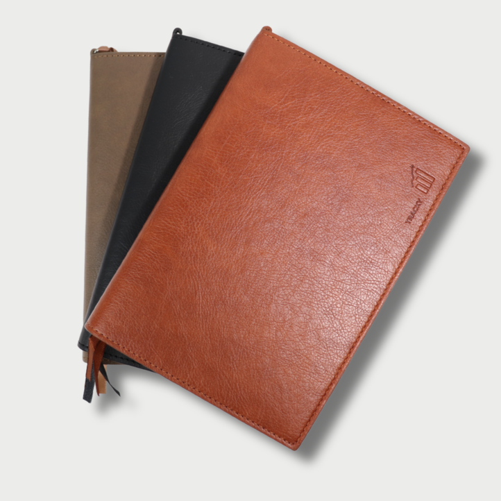 Tracky 아르떼 가죽 다이어리 만년 유럽 프리미엄 스케쥴러 내지교체, 인디고 블랙