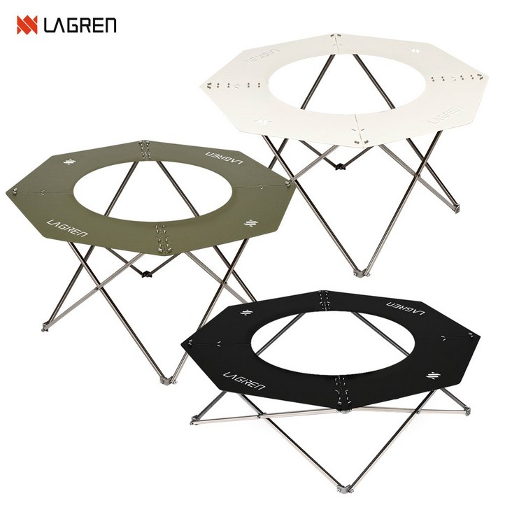 라그렌 판테온 캠핑테이블 팔각테이블 화로대 야외 접이식 난로 불멍 폴딩 높이조절