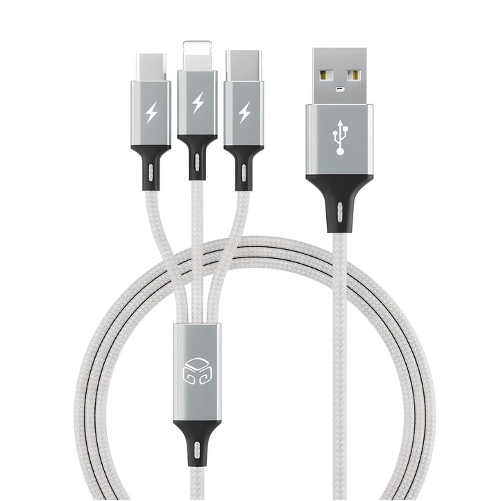 디지지 3in1 스마트폰 고속 충전 멀티케이블 스카이 메타