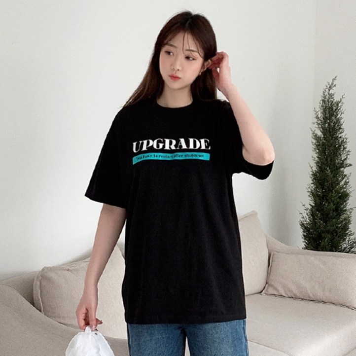 티데일리 남녀공용 업그레이드 20수 오버핏 반팔 라운드 티셔츠