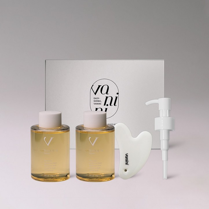 쿠팡특가 바니니 부스팅오일 임산부 임신 출산 선물 패키지 부스팅오일 100ml2EA  괄사 1EA  오일펌프 1EA, 1세트, 200ml